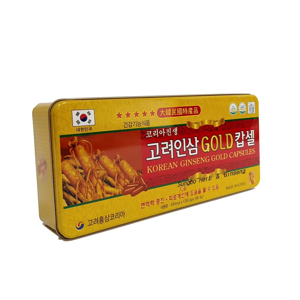인삼캅셀 인삼캡슐 고려인삼골드캡슐 진생캡슐 830mg x 120caps(99.6g) : 성보약초인삼사