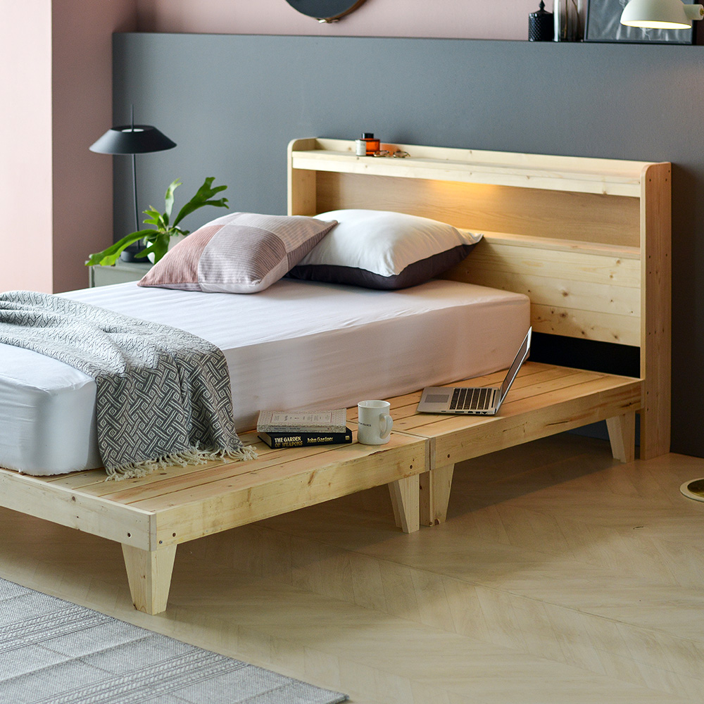 아씨방가구 LED 마루 패밀리침대SS+SS(40T독립) : 아씨방가구