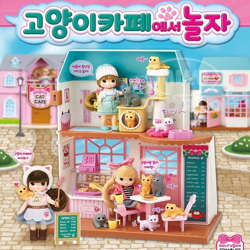 미미 리틀미미 고양이 카페에서 놀자 인형놀이 여아 유아 어린이 장난감  4세이상 : 도시주부