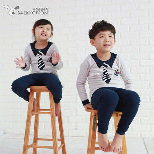 배꼽손실내복 경찰실내복   유아동실내복 내의 : 착한실내복