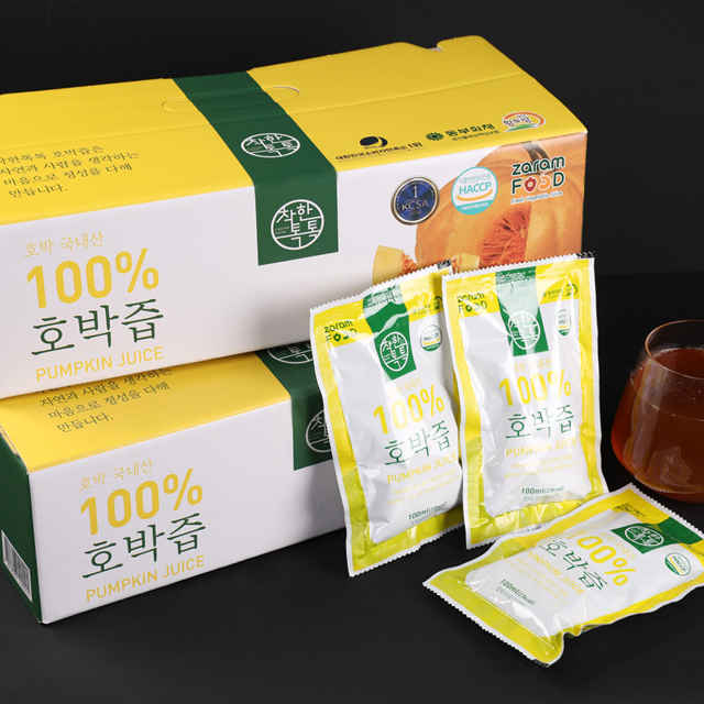 무안군 100% 늙은 호박즙 100ml 60포 : 자람푸드
