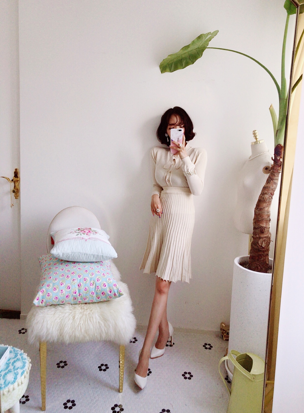 레트로 브로치 투피스 set [비비아레이디] : vivia