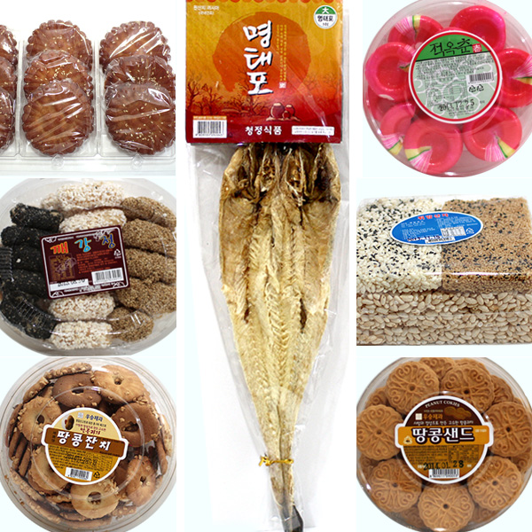 제사음식 산자 약과 강정 한과 다식 명태포 제사포 : 청해원