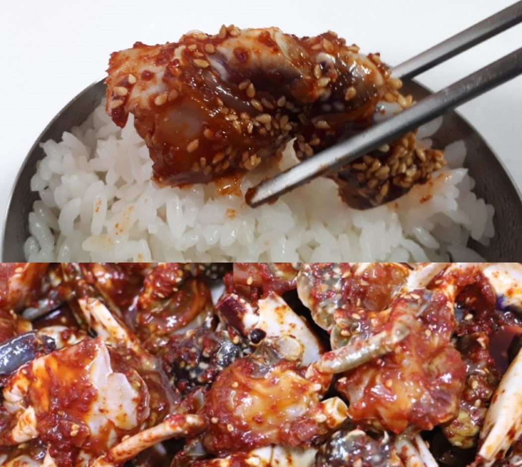 꽃게무침 양념꽃게 1kg 양념게장 게양념 꽃게장 : 전복마을