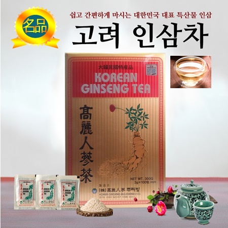 뿌리방 고려인삼차 부모님 명절 인삼 음료 인삼 차 선물 세트 50포 : 도시주부