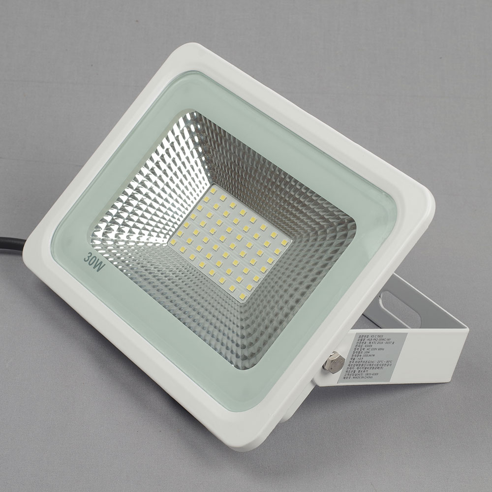 LED 투광기 30W 보급형 투광등 블랙 화이트 주광색 전구색 : 은광전기조명