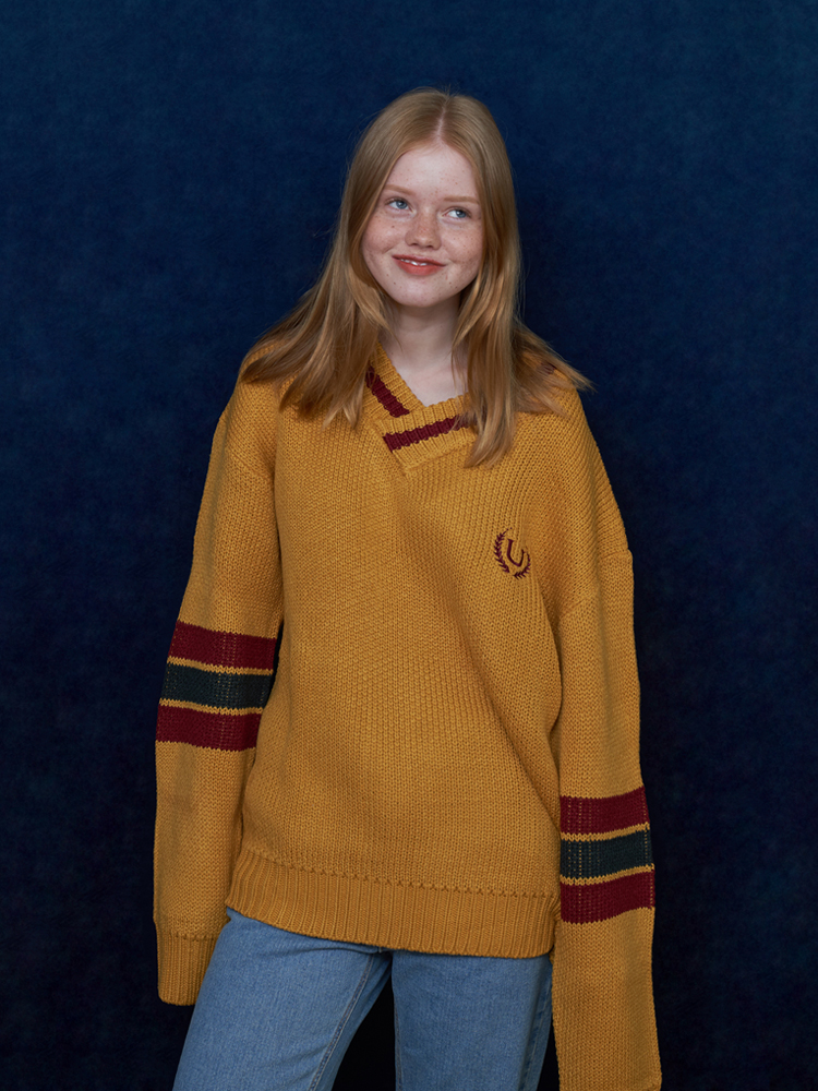 [어널로이드] V NECK LONG SLEEVE KNIT/브이넥 롱슬리브 니트/머스터드 : UNALLOYED
