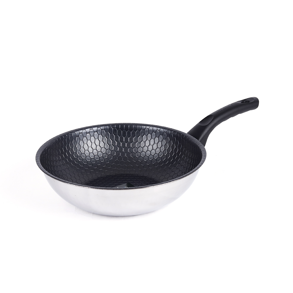 키친플라워 스텐 인덕션 볶음팬 엑스칼리버 웍 궁중팬 24cm : SOLFUL