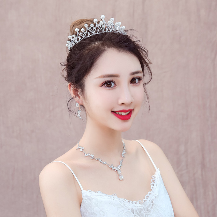 신부 셀프웨딩 티아라 헤어악세사리 귀걸이 목걸이 2018 새로운 신 VX731026 : GUTTE