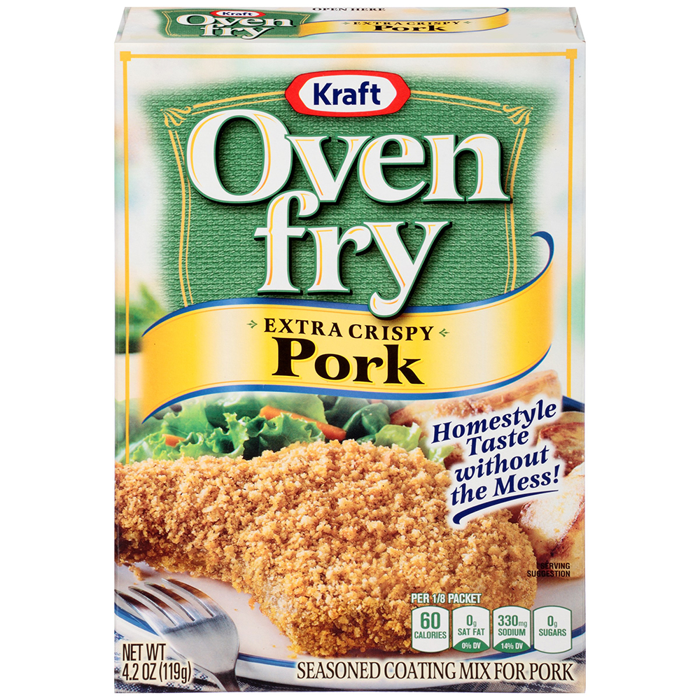 Kraft Oven Fry Extra Crispy Pork Seasoned Coating Mix 크래프트 오븐 프라이 포크 쿠킹 믹스 4.2oz(119g) 3팩 : Lazyboo 미국구매대행