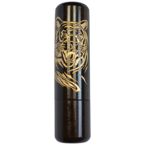 금분 호랑이 개인 인감 도장(벽조목/6푼/18x80)