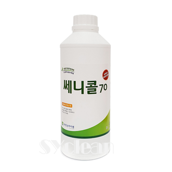 살균소독제 쎄니콜 75% 1L 식품첨가물 살균및 신선도 유지 기구살균소독제 : 에스와이크린