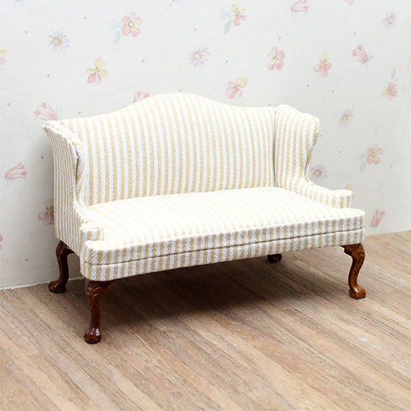 미니어쳐가구/P6140 Queen Anne Loveseat 소파/Walnut : 하비스토리