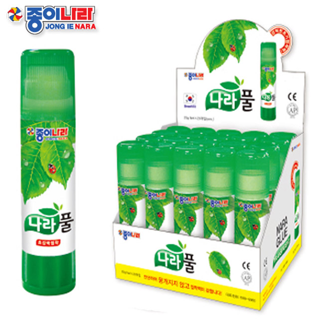 종이나라 나라풀 25g X 20개입 -1갑 / 고체풀 접착제 딱풀 : 제노컴퍼니