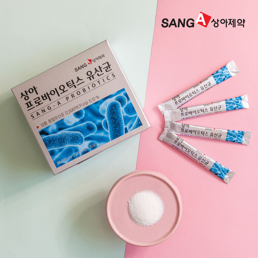 상아제약 프로바이오틱스 유산균 2500억 2g x 30포 프리바이오틱스 프락토올리고당 : 상아제약 주식회사