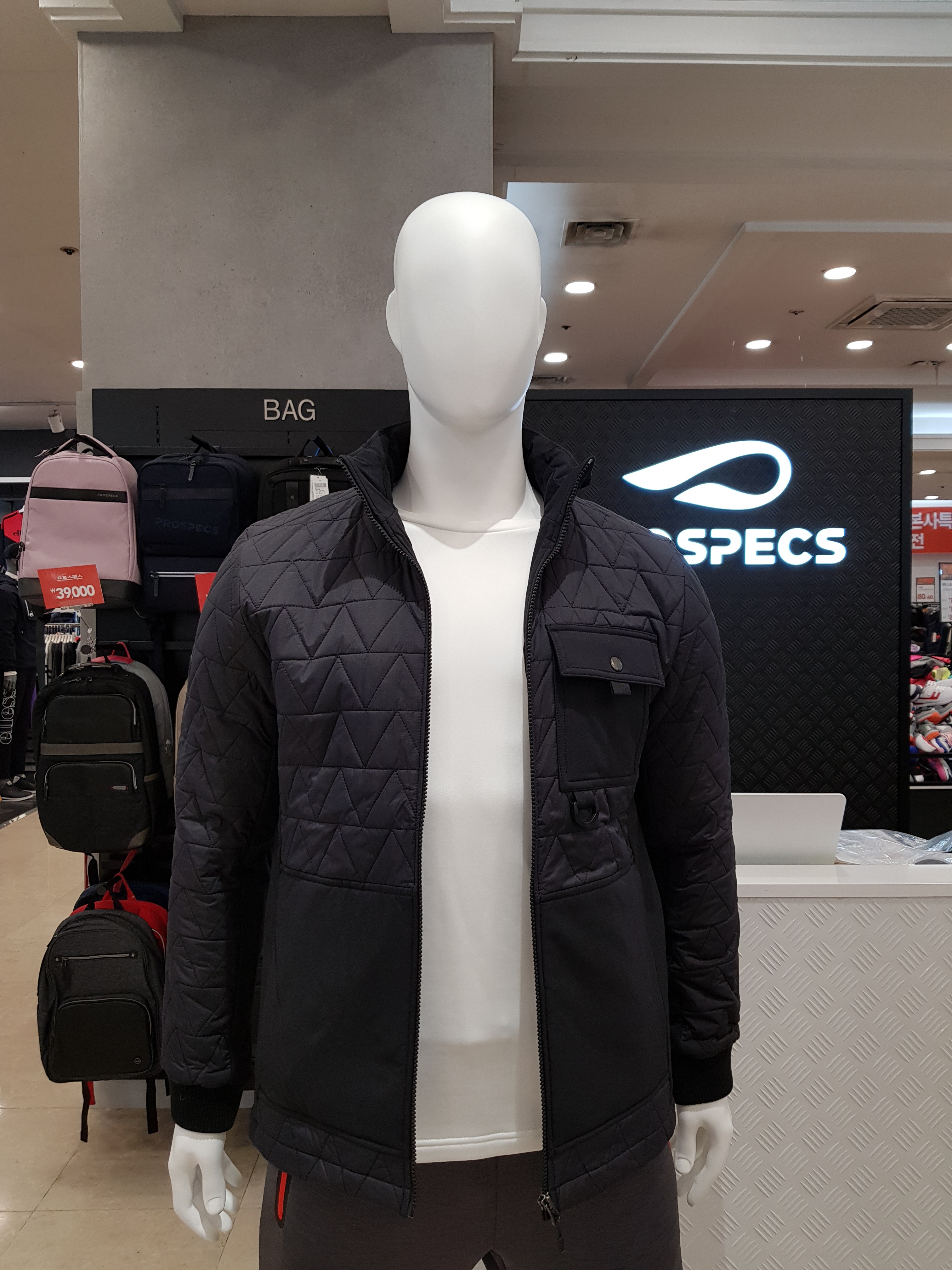 퀼팅 남성 패딩 아웃포켓 점퍼 : 세이브존대전점 프로스펙스