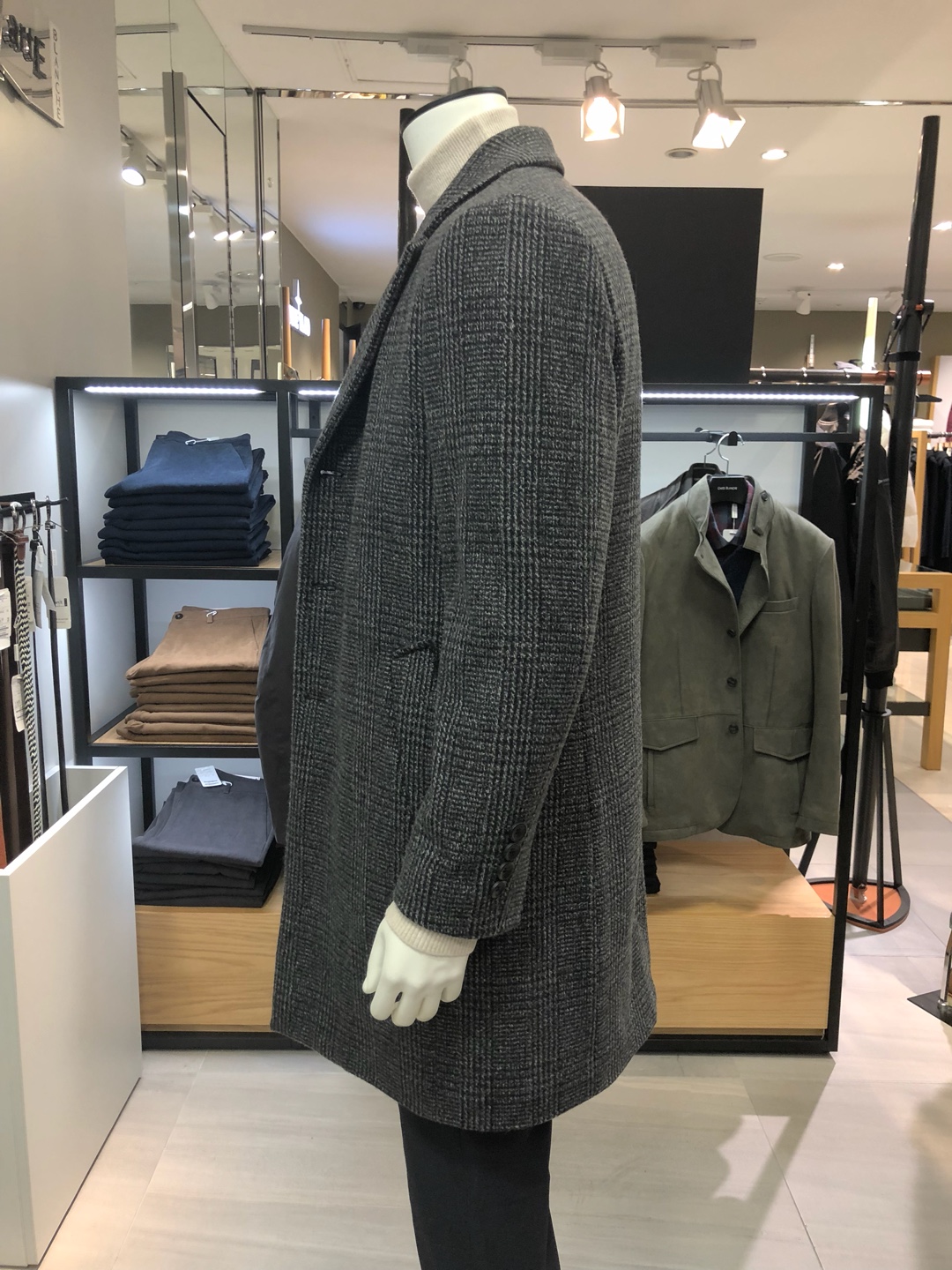 남성 18F/W 모직 싱클 코트 MW8WA11GY : 까르뜨블랑슈