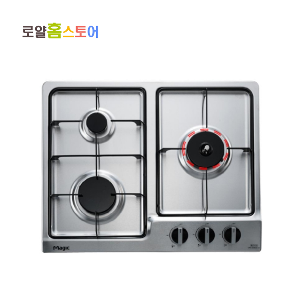 동양매직 3구 빌트인 가스쿡탑 GRA-S30B30 / 스마트 안전세서 1구 /  LPG전용 / 신상재고 미개봉품 : 로얄홈스토어
