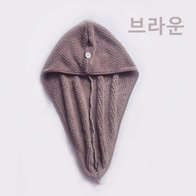 헤어타월 흡수력3배 극세사 드라이 타올 욕실 수영장 빨리말리는 머리전용 수건 : 서주나라