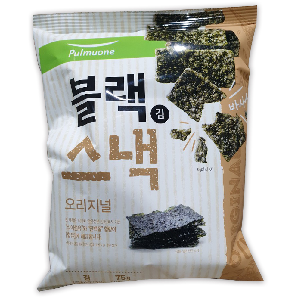 풀무원 블랙김 스낵 오리지널 과자 : ecofood