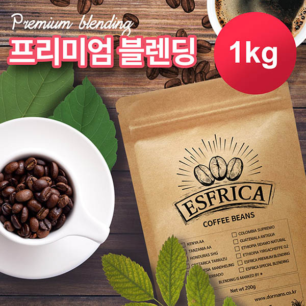 1kg 에스프리카 프리미엄 블랜딩 원두/도르만스 커피 : 올유데이 소프리스 도르만스