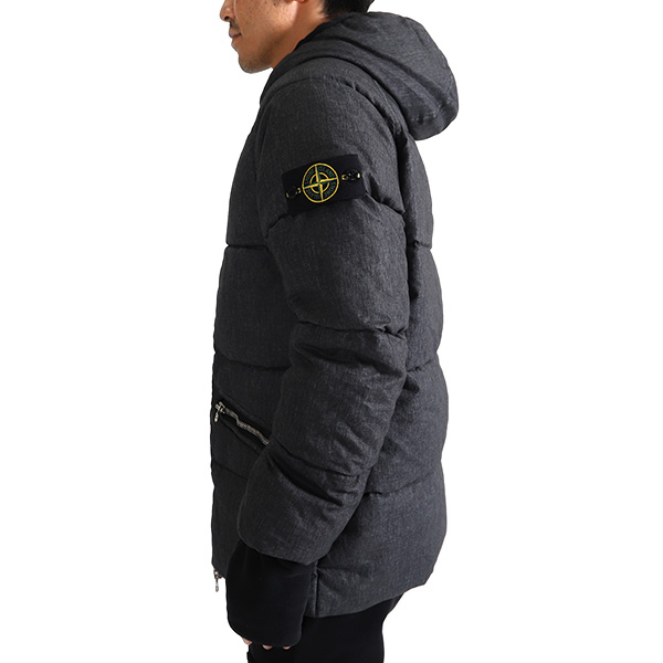 18FW 스톤 아일랜드 경량 글러브 패딩 그레이 블랙 : 콜로레