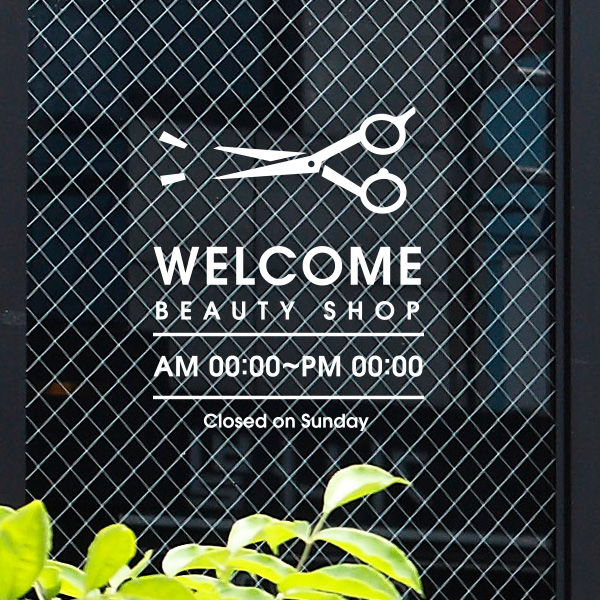 루리앤메리 오픈클로즈 14 뷰티 헤어샵 영업시간 스티커 OPEN 영업중 매장스티커 : 루리앤메리