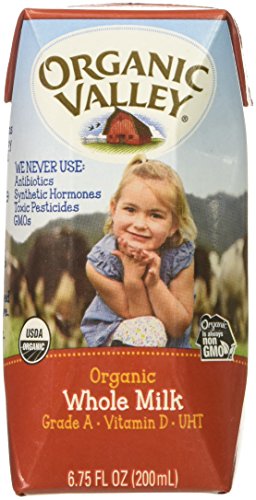 780214 Organic Valley, Organic Milk Boxes, Whole Milk, 6.75 oz (Pack of 12) 유기농 골짜기, 유기 우유 : 해피웰빙