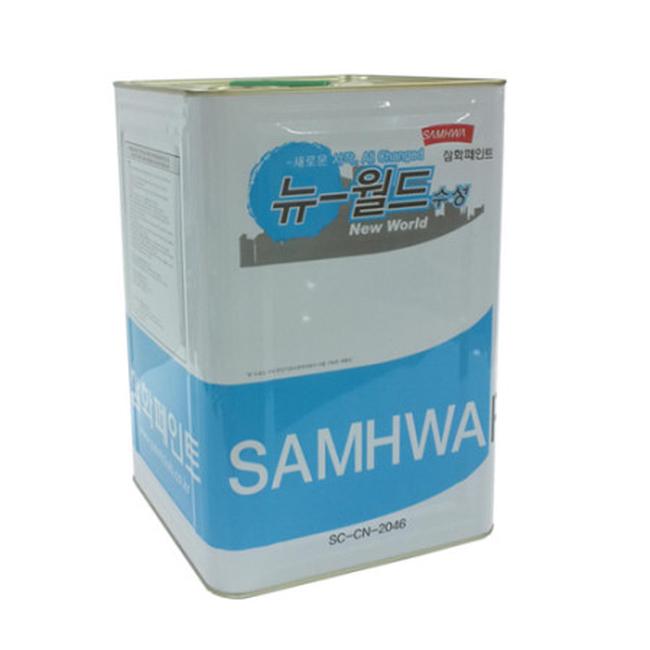 삼화페인트 내부용페인트 뉴월드 수성페인트(백색)_4L/18L : 페인트119