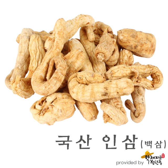 국산 4년근 1등 중편(30지) 백삼 300g, 30뿌리, 고려인삼, 곡삼 : 약재파는 청년들
