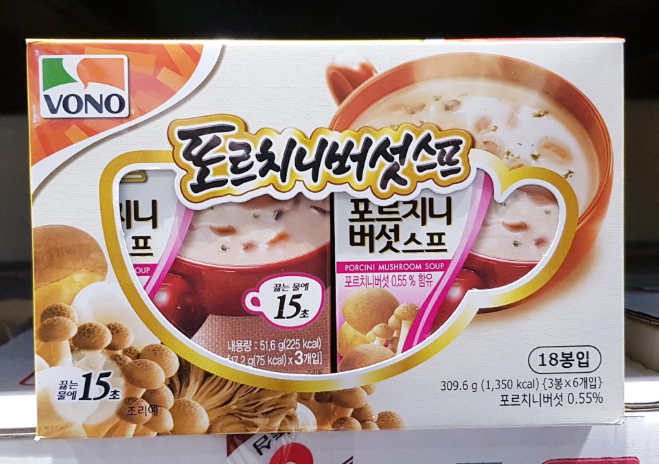 보노보노 스프 3 x 6개입 /  콘 어니언크림  포르치니버섯 : 초록마을엔