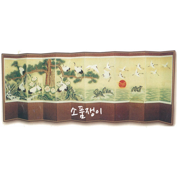 노송군학도12폭병풍-주문제작상품,돌상병풍,동양화,민화진품 : 소품쟁이자수표구