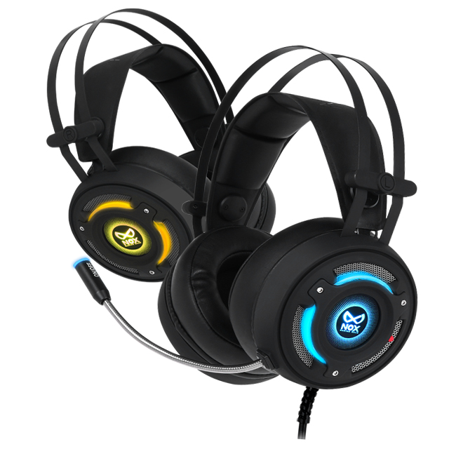 녹스 NOX NX-2 가상 7.1채널 진동헤드셋 280g 초경량 : 위자드스톤