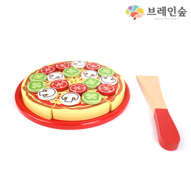 브레인숲 코코 원목 데코레이션 피자 / 원목교구 역할놀이 : 드림앤아이디어