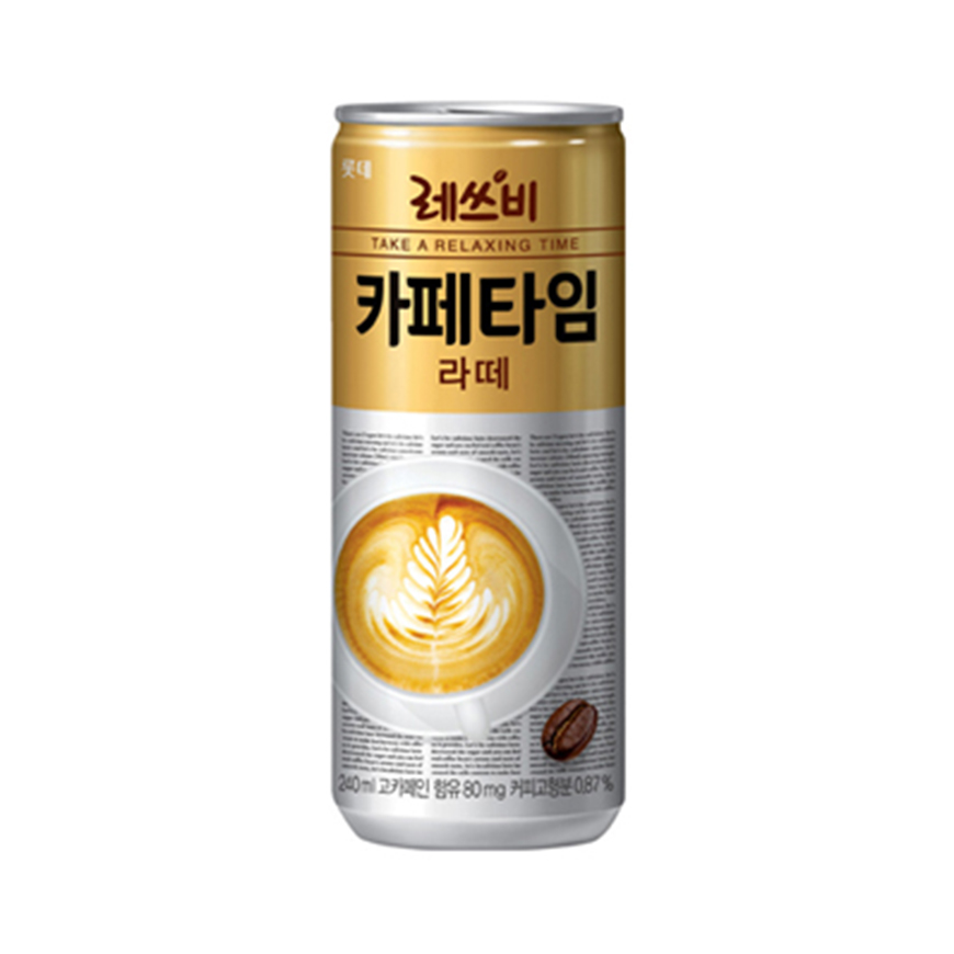 롯데 레쓰비 카페타임 라떼,카페타임 아메리카노 240ml x30캔 : 재형유통