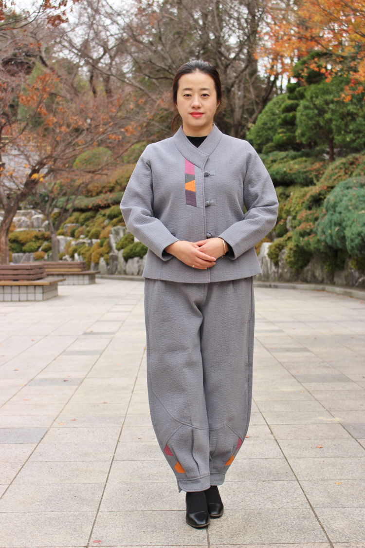 여자생활한복 잔골사각누빔세트 개량한복 데일리한복 일상한복 동지 명절 늦가을겨울 법복 선물 : 단미달콤