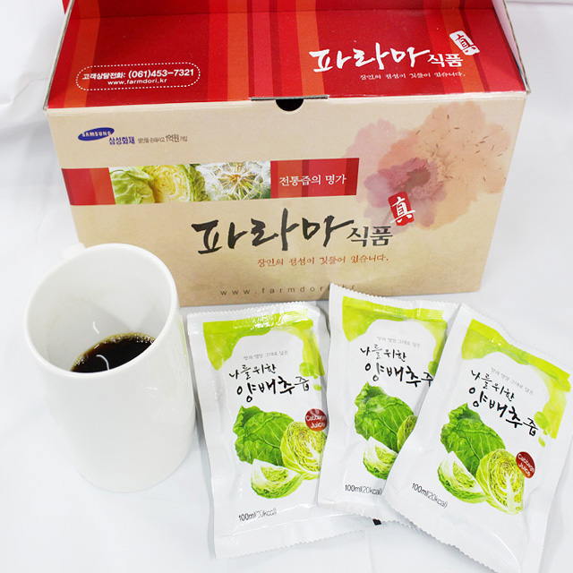 30년 전통 특허받은 파라마식품의 양배추즙60포 무료배송 : 자연하루