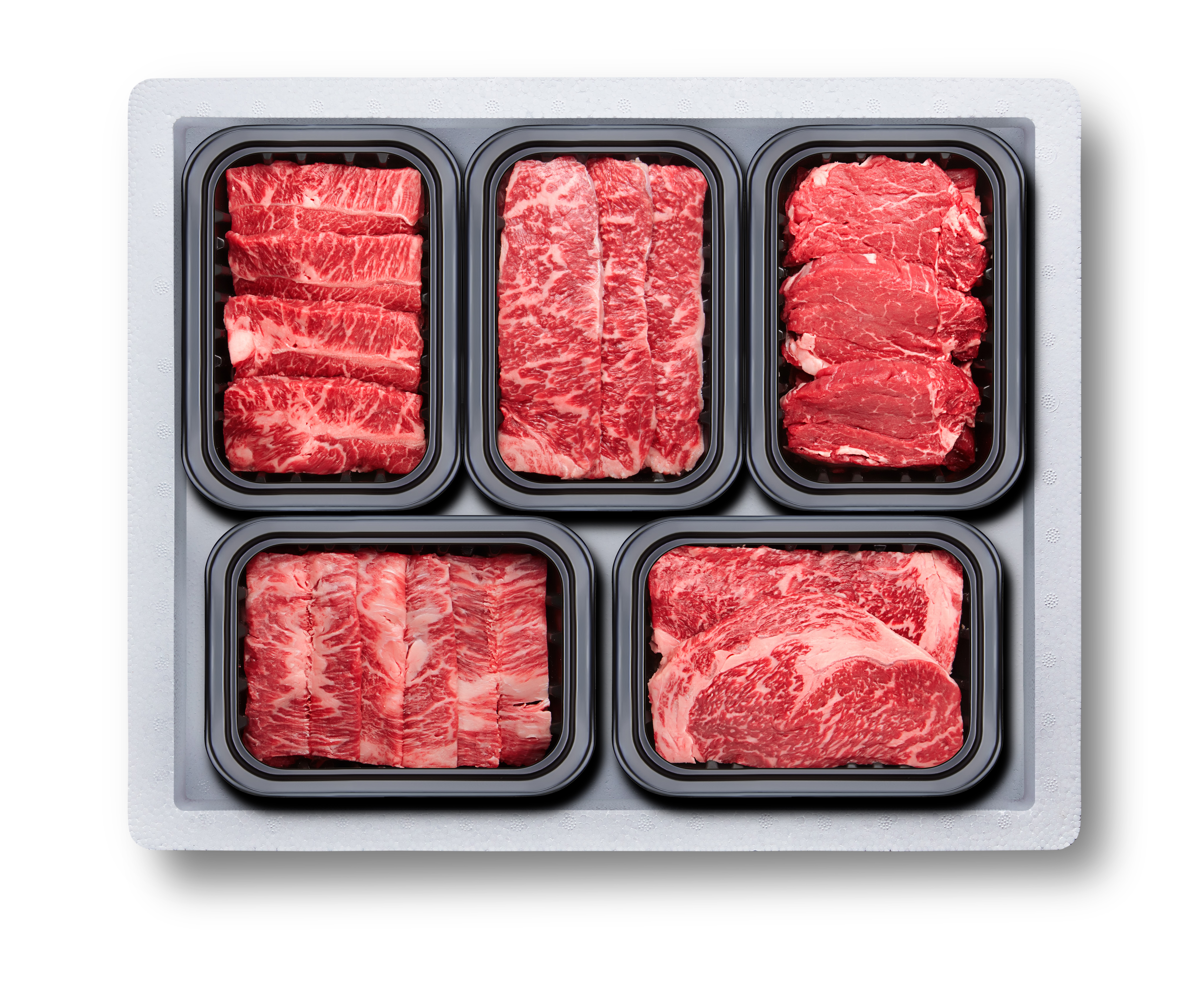 1등급이상  횡성한우 혼합로스 3호 선물세트 (등심, 안심, 채끝살, 부채살, 우삼겹/총 2.5 kg) : 명품횡성한우로
