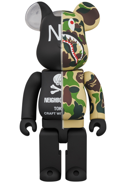 [국내배송] BE@RBRICK A BATHING APE NEIGHBORHOOD 100％ & 400％ /베어브릭 베이프 네이버후드 배어브릭 에이프 피규어 메디콤토이... 