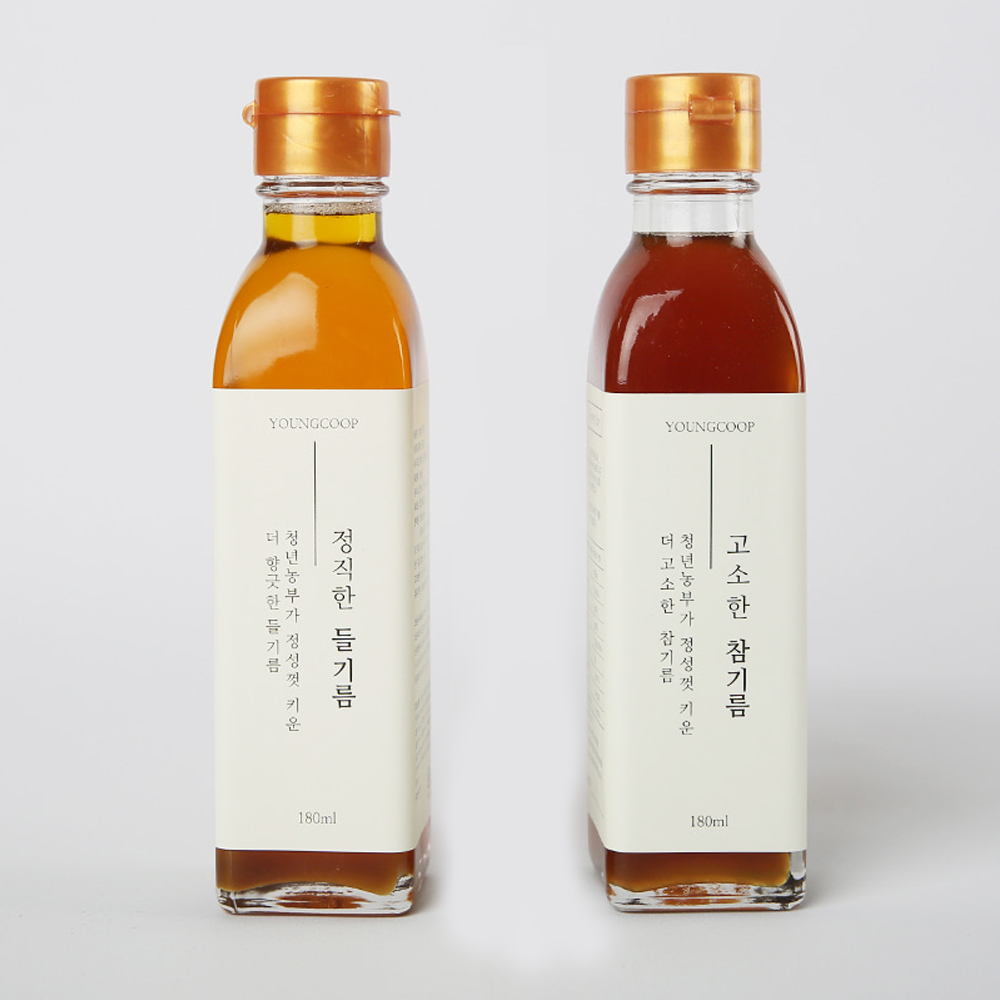 청년농부 참기름 180ml 국내산 100% : 청년농부몰
