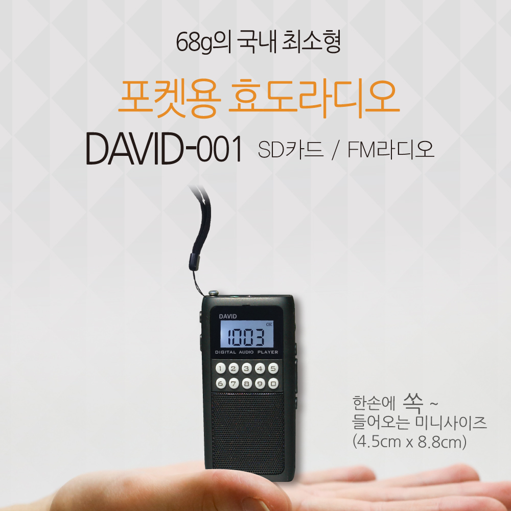 다비드 포켓용 효도라디오 (MP3 FM라디오) : 미성미디어