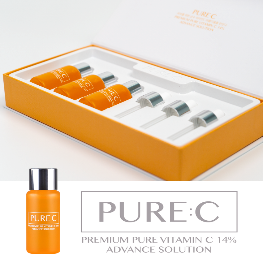 미백 주름개선 기능성화장품 glowc  프리미엄비타민씨14% 15ml 엠플 3개 기미 화이트닝 주름 보습 : 엠케이34