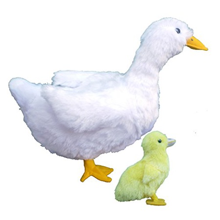 Adore Plush Company ADORE 13 Standing Donna the White Duck with Baby Plush Stuffed Animal Toy PROD20 : buying007