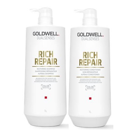 Goldwell Dualsenses Rich Repair Restoring Shampoo  Conditioner Duo Healthy Shiny Nourished - 33.8oz : buying007