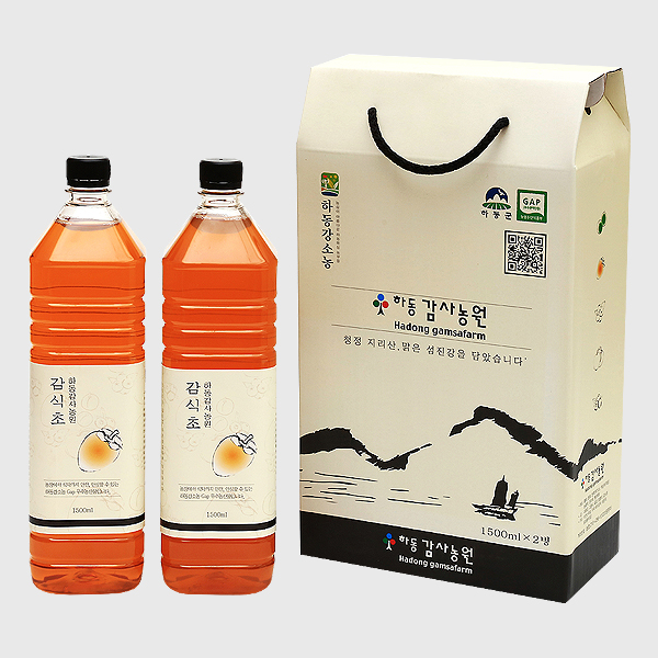 하동감사농원 감식초 1500ml-2개 /자연발효 마시는 건강과일초 : 에코스토리