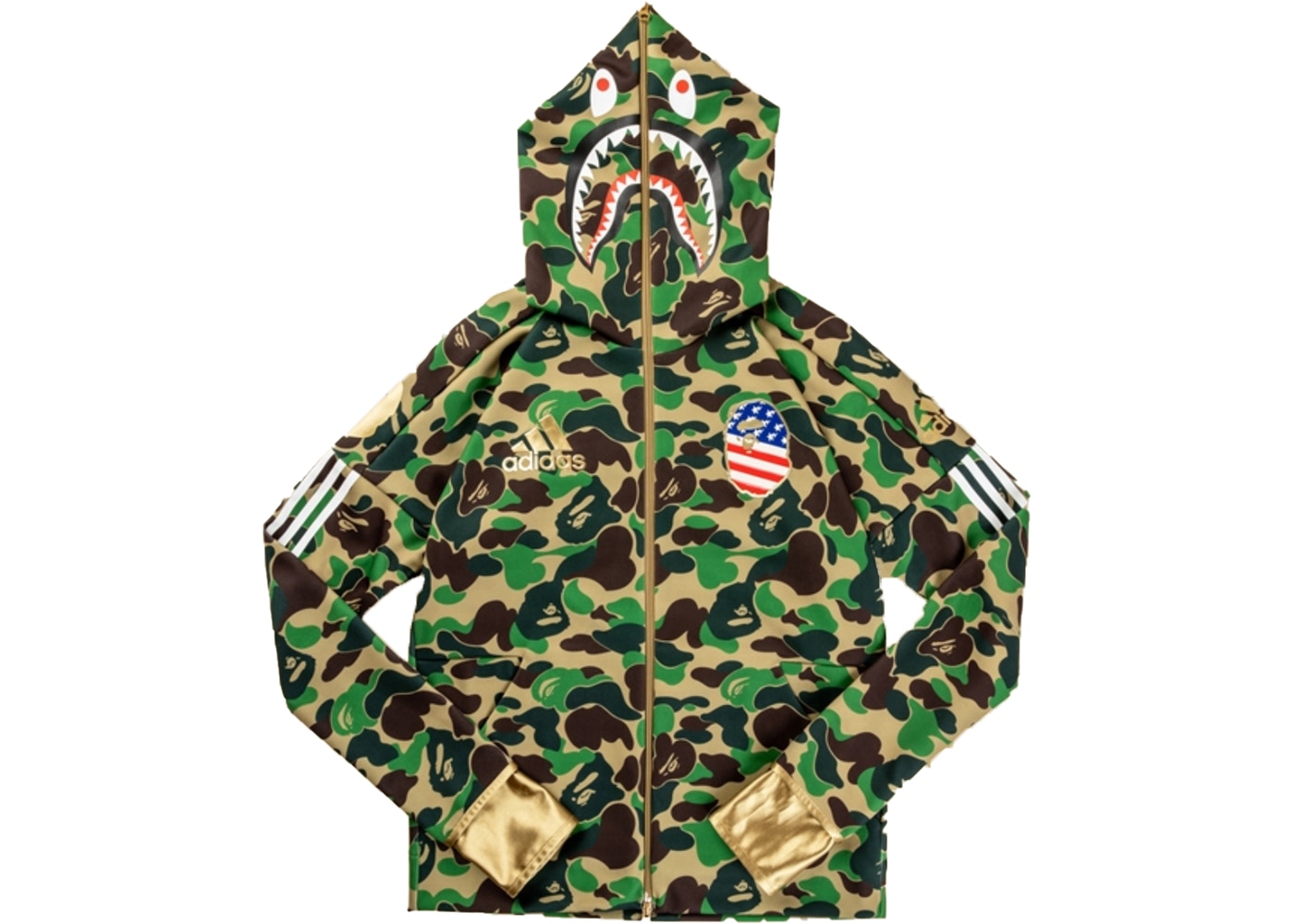 [100%정품] ADIADS 아디다스 Bape  adidas SB Shark Hoodie Green 베이프 후드 관부가세포함 무료배송 보레고 : 보레고