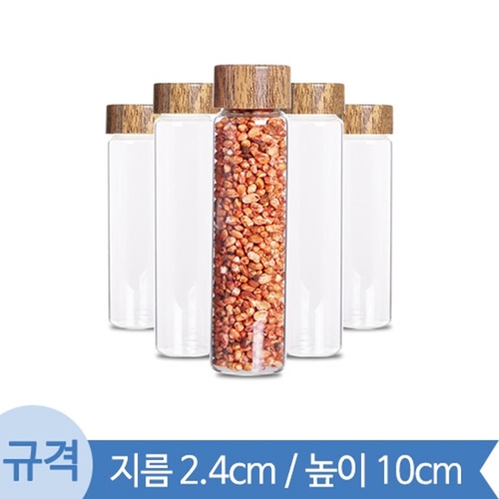유리병 우드글라스 24X100 120개 1박스 : 서이정