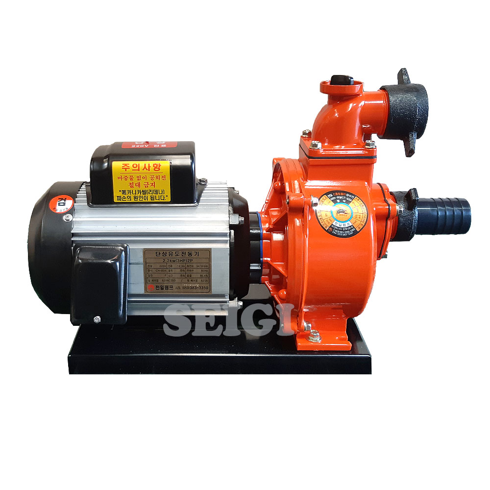 천일 2인치 스프링쿨러 양수기 단상 3HP 고압 WMCT-50A : 세기마트