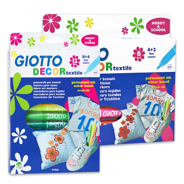 지오토 데코 페브릭마카 6색 12색 giotto decor textile : 덕인색채