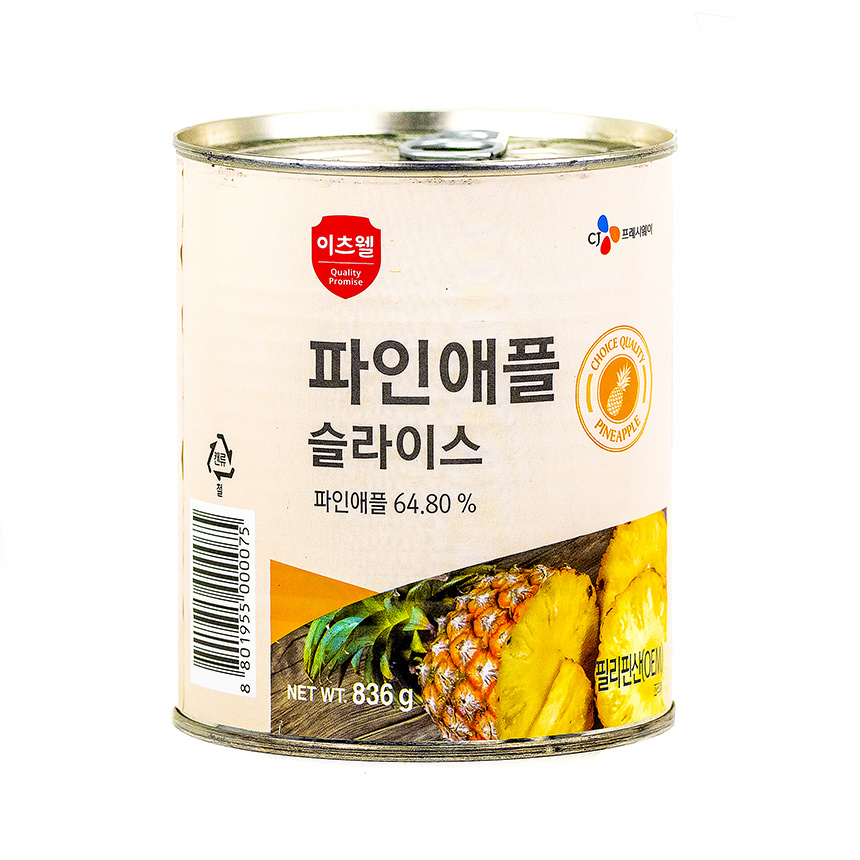 이츠웰 파인애플 슬라이스 836g 통조림 : 푸드캔